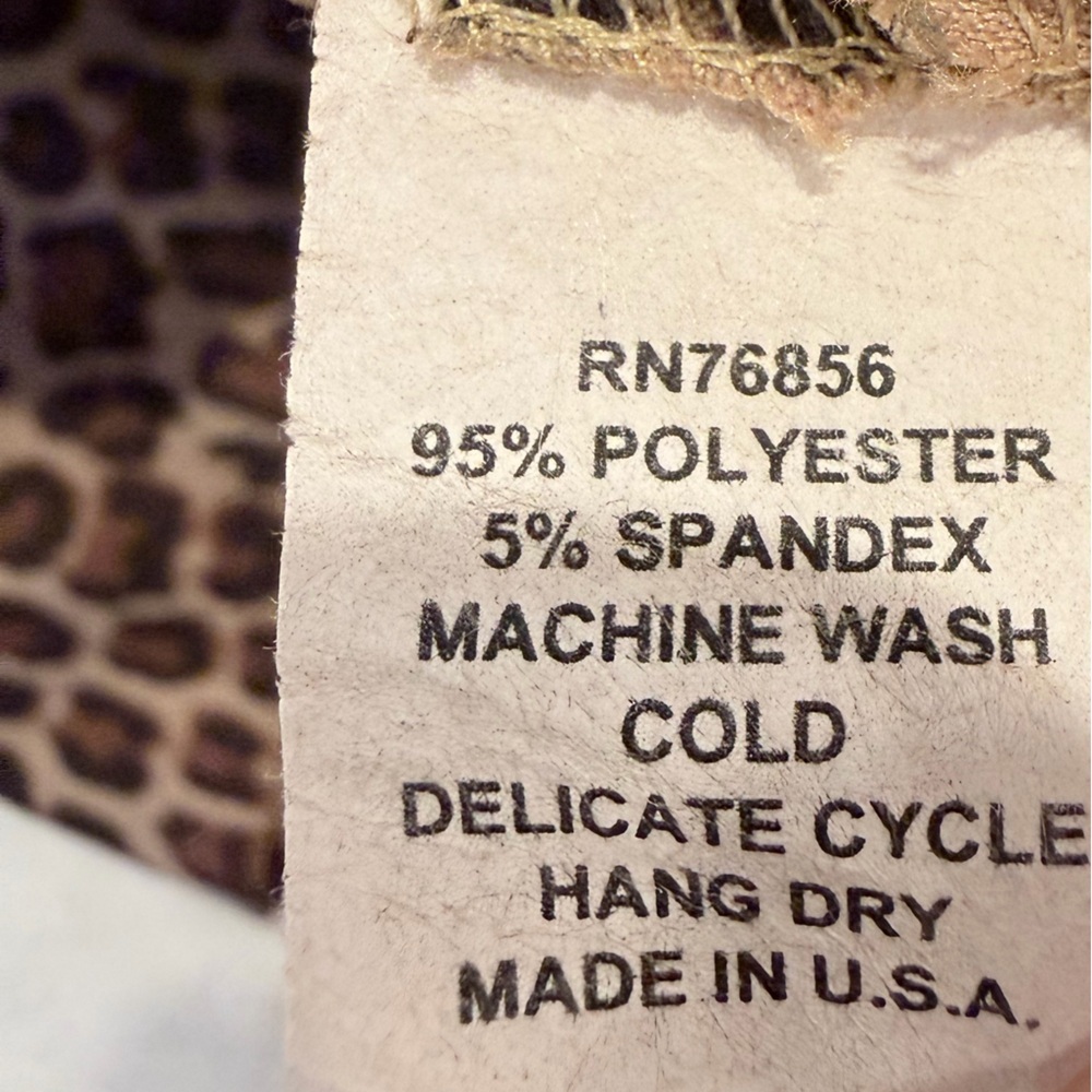 Rebecca Thomas Leopard Print Skirt Size 8 Classic A-Line Animal Print Lined - Picture 7 of 7
